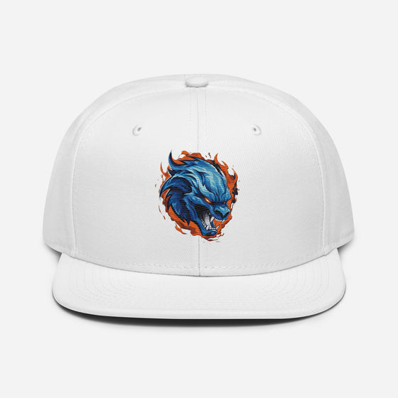 Blue Fire Dragon Snapback Hat