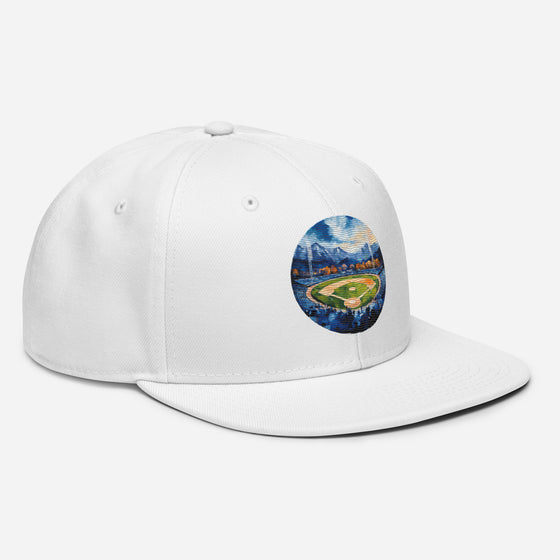 Mountain Ballpark Snapback Hat