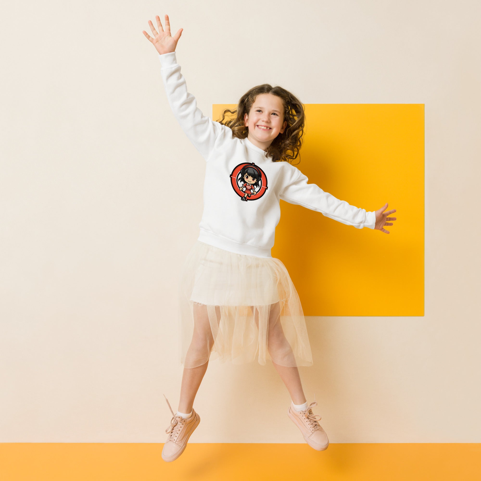 8-Bit Cheer Youth Sweatshirt | Retro Gaming Apparel for Kids | Geeky Gamer Gift